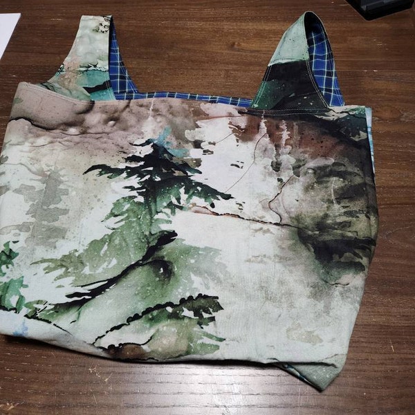 Grocery Bag Sewing Pattern PDF: Reversible Market Tote in Three Sizes ...