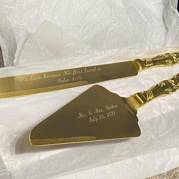 Wedding Knife & Serving Set-GOLD-NF007 main image 1