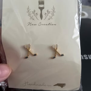 Hockey Studs, Hockey Earrings, Hockey Mom, Hockey Jewelry, Hockey Coach, Coach Gift, Sports Fan Studs, NHL Studs, NHL Jewelry
