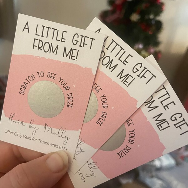 Scratch Cards Fully Custom & Can Be Personalised With Logo, Social ...