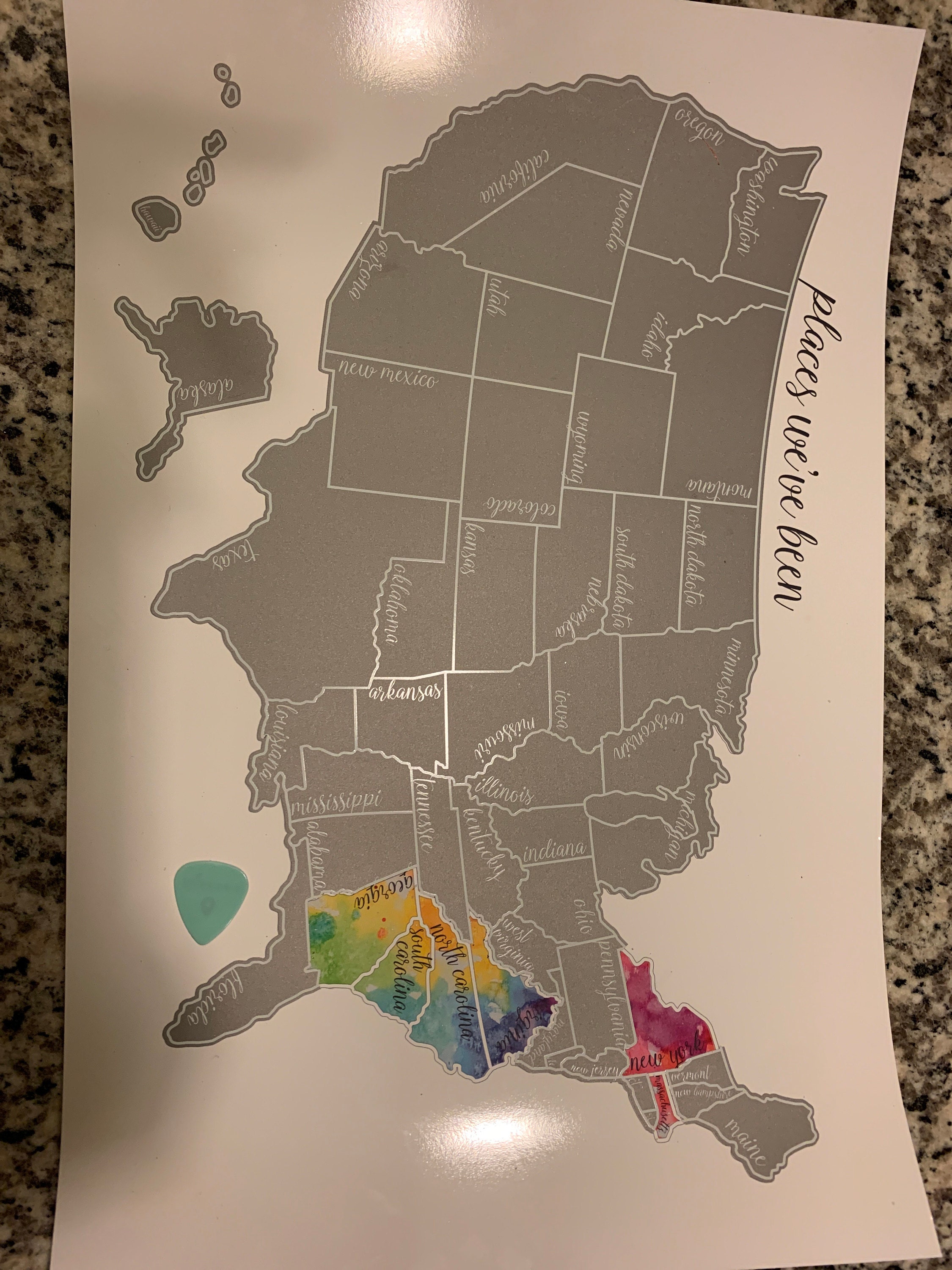 USA Scratch Off Map - Business Gift for Clients - Gift for Travel Lovers - House Warming Gift - Retirement Gift - Corporate Gift Ideas