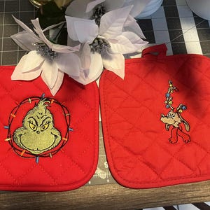 Christmas Embroidery Bundle, Grinch Embroidery, Grinch with lights Embroidery, Dog Embroidery Design - Girl Holding Gift Embroidery, 9 Sizes