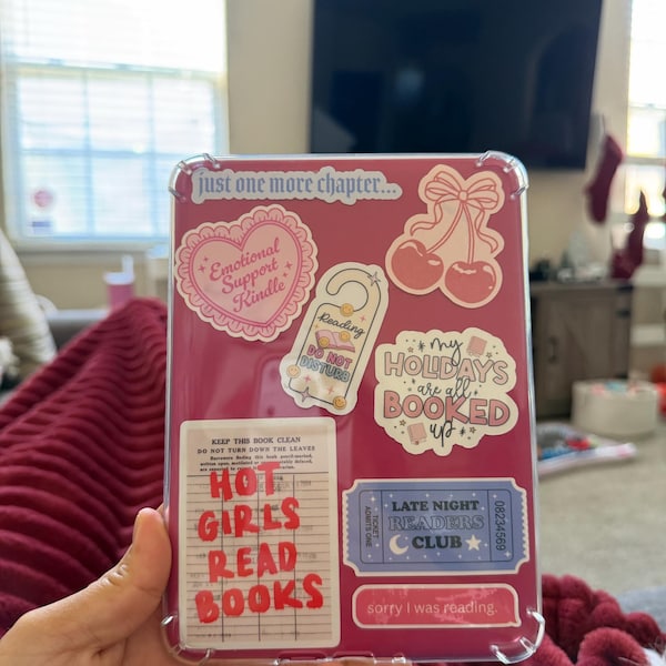Just One More Chapter… Bookish Kindle Reader Gift Waterproof Laminated ...