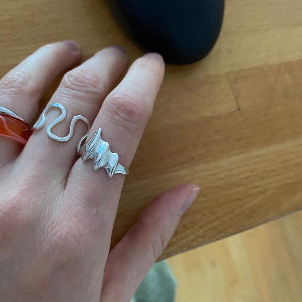Handmade 925 Sterling Silver Spiral Ring - Solid Hallmarked - Women's Statement Jewelry