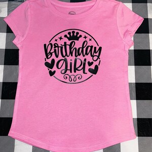 Birthday Girl Svg, Cute Princess Birthday Girl Iron on Png, Gift for ...
