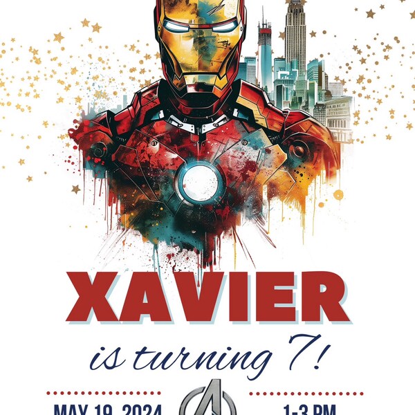 Iron Man Birthday Invitation Template Instant Download - Printable ...