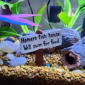 Ceramic Aquarium Sign ~ Custom made with your message on the sign