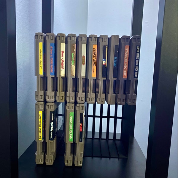 2 Rows - Rack Display for NES Nintendo Entertainment System Games ...