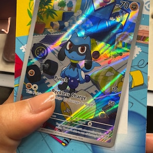 Riolu IR 215/198 | Extended Art Display Case for Pokemon Card - Etsy