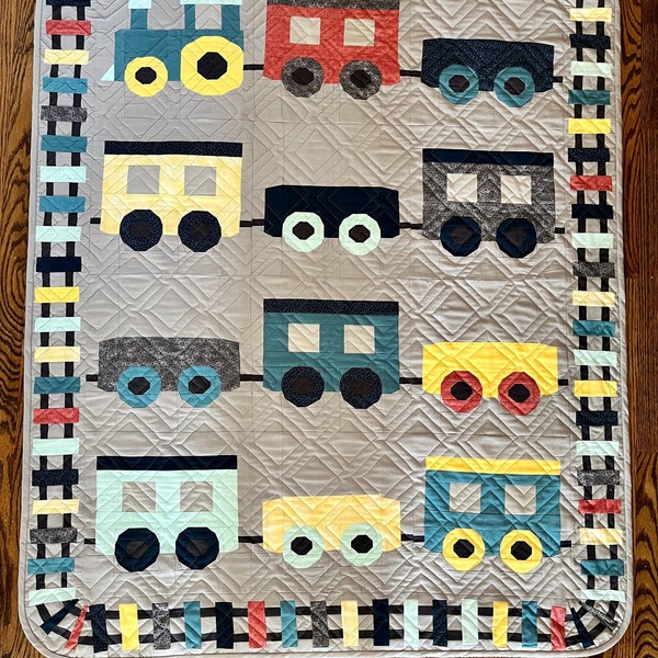 Choo Choo Train Quilt Block, 4 Patterns, Foundation Paper Piecing (PDF ...