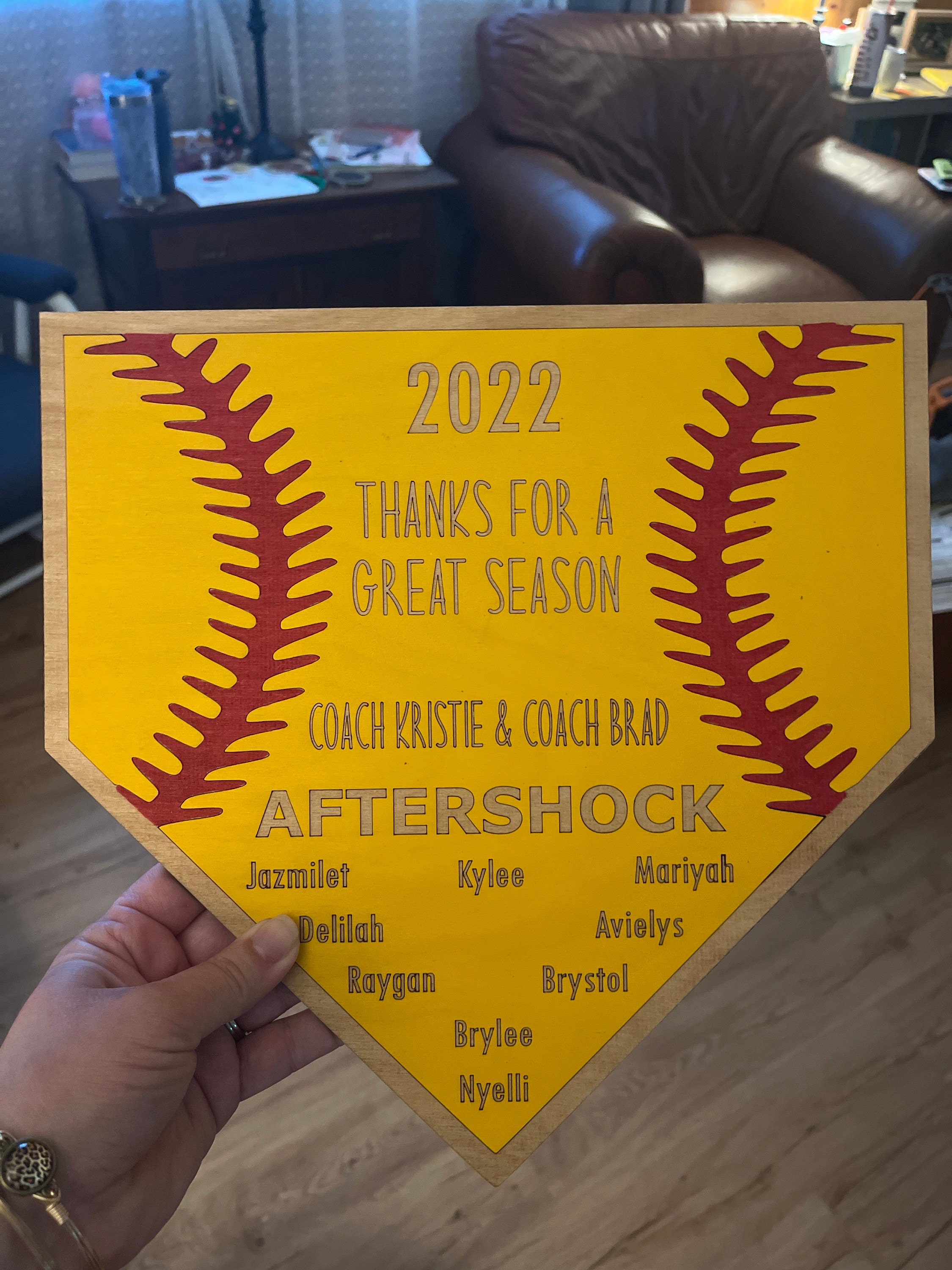 SOFTBALL COACH GIFT + Softball Plaque + Coach Plaque + End of Season Gift + Personalized Gift