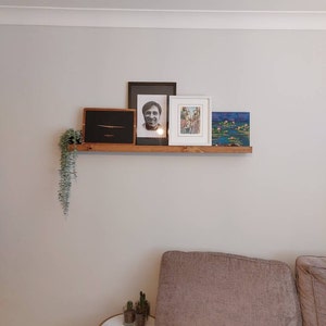 Solid Wood Picture Ledge Book Shelf Various Sizes & Colours - Etsy UK