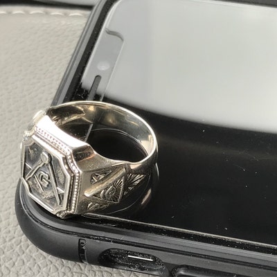 Freemason Ring, 925 Silver Masonic Ring, Knights Templar Jewelry ...