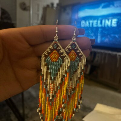 Multicolor - Handmade Beadwork Earrings