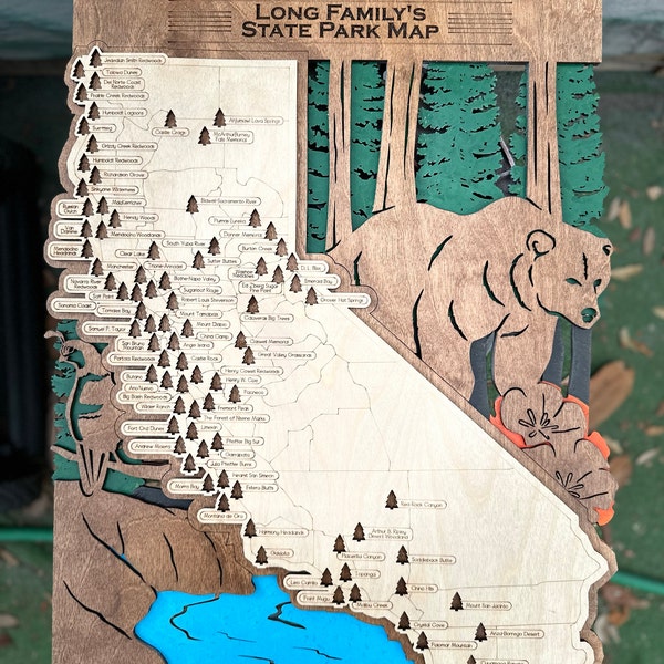 The California State Park Map - Custom and Non Customizable Options ...