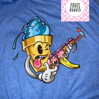 Ice Cream Gangsta V2 SVG PNG, Graphic T-shirt Digital Design, Urban ...