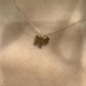 Customer photo, Goat Pendant Necklace