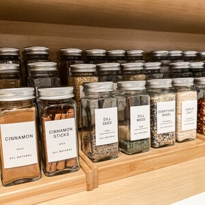 160 Minimalist White Spice Labels. Preprinted Modern Farmhouse Spice ...