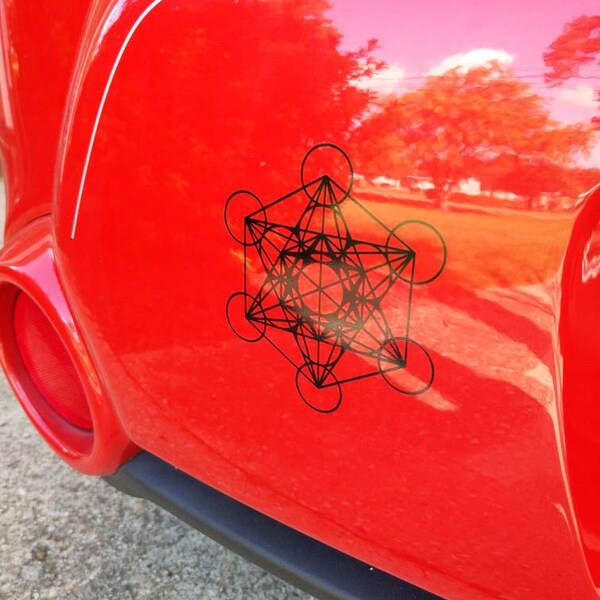 Metatron's Cube Sacred Geometry Symbol, Vinyl CAR DECAL, New Age Occult ...