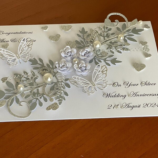 Handmade Personalised Luxury Wedding Card / Anniversary / Engagement ...
