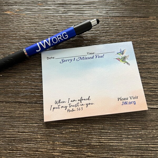 JW Ministry Sticky Notes Sorry I Missed You! Visit Jw.org/english ...