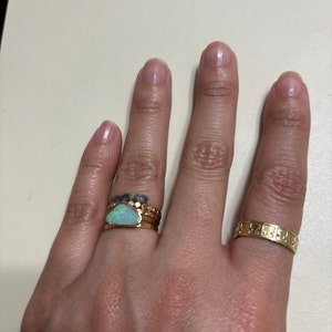 Customer photo from Zashara, Raw Australian Fire Opal Ring, October Birthstone Jewelry