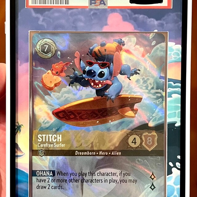 Stitch Carefree Surfer Enchanted Custom Disney Lorcana Graded