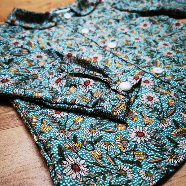 Baby Girl Blouse PDF Sewing Pattern – Button-down With Peter Pan Collar ...