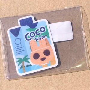 Animal Crossing Vinyl Sticker Maple Syrup Dom Sports Drink Coco Coconut Water Marshal Coffee