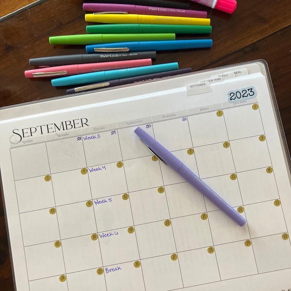 Tiny Dot Date Cover Planner Stickers, Mini Date Circle Calendar Planner ...