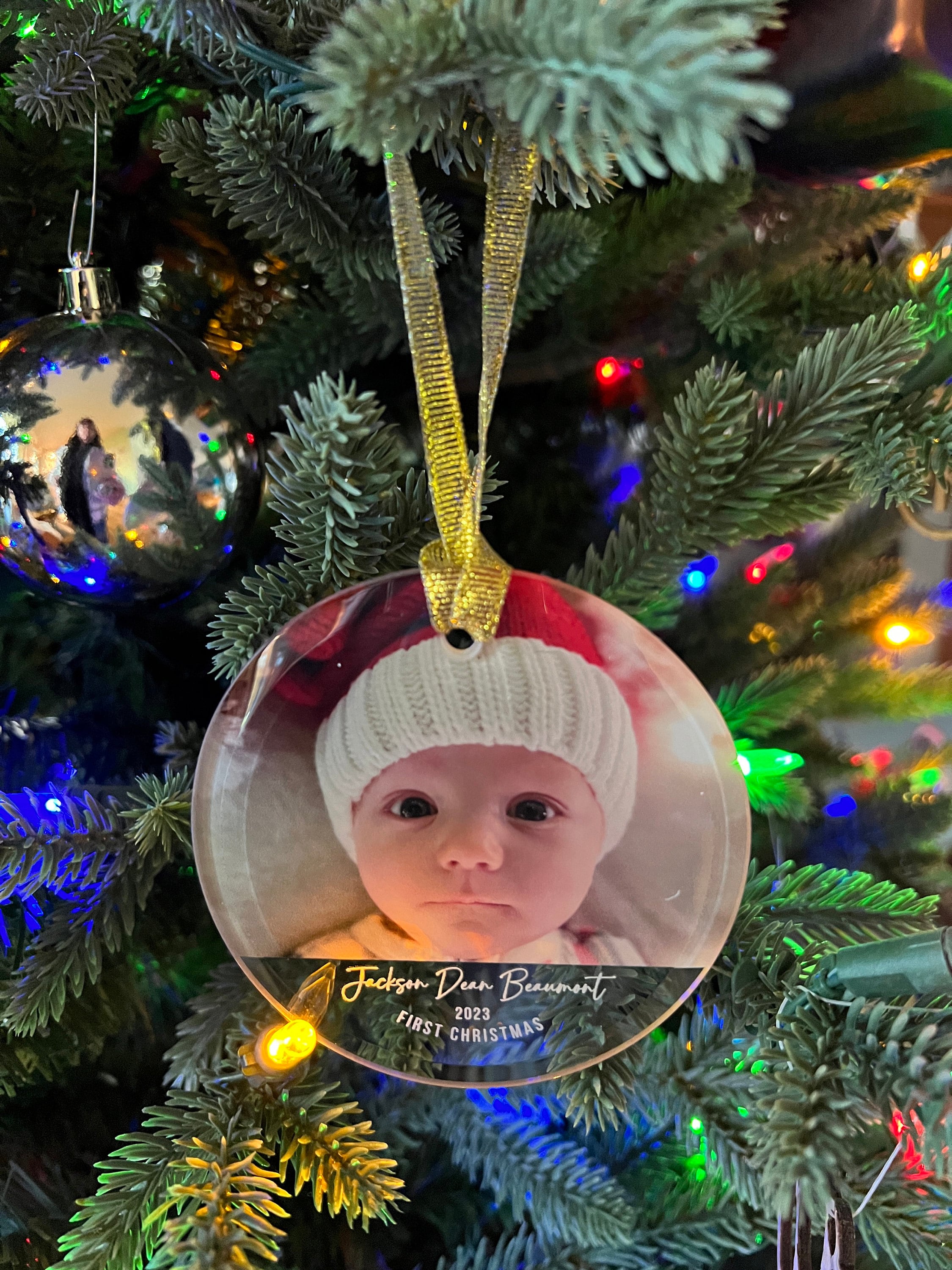 Personalized Baby&#39;s First Christmas, 2023 Christmas Ornament, First Christmas, Photo Ornament, Christmas Ornament, Custom Ornament, 2023