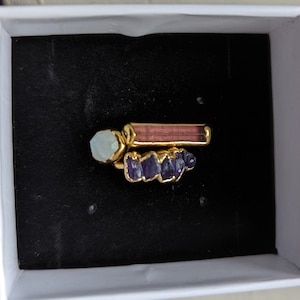 Customer photo from Kana, Raw Crystal Ring Mystery Box! 3 Ring Set