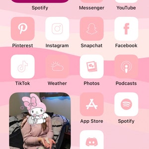 4000 Pastel Pink Ios 14 15 App Icons Pack Blush Pink Etsy