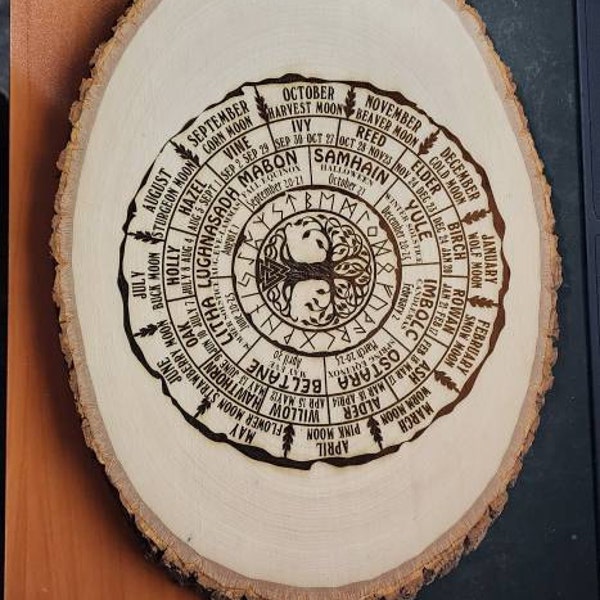 Set of 5 Pcs Wheel of the Year SVG Bungle Pagan Calendar SVG Ogham ...