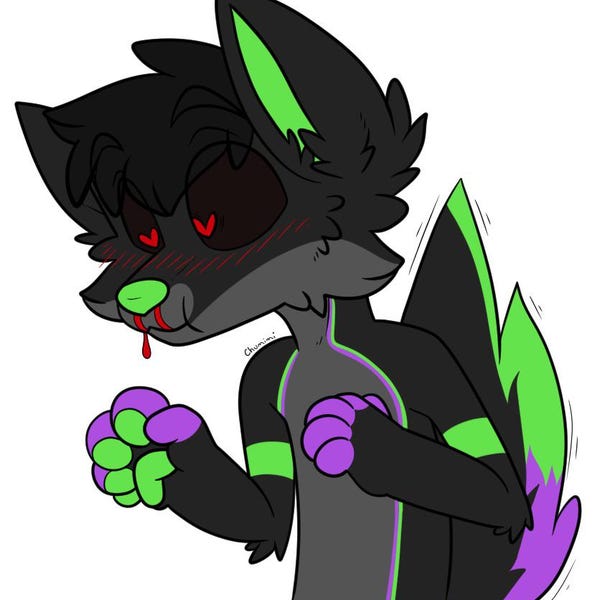 Simping Fursona Digital Sticker Icon YCH - Etsy