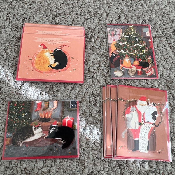 Meowy Christmas Cat Card - Merry Christmas- Funny Christmas Card - Etsy
