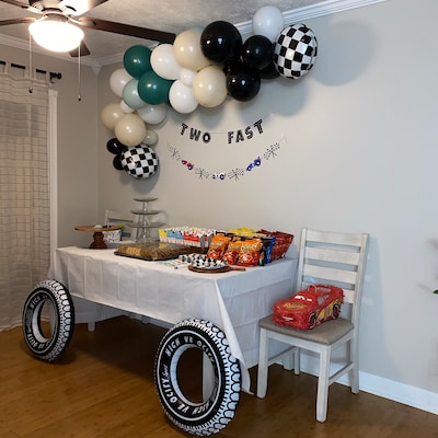 Retro Race Car Themed DIY Balloon Garland Kit Birthday Car Themed ...