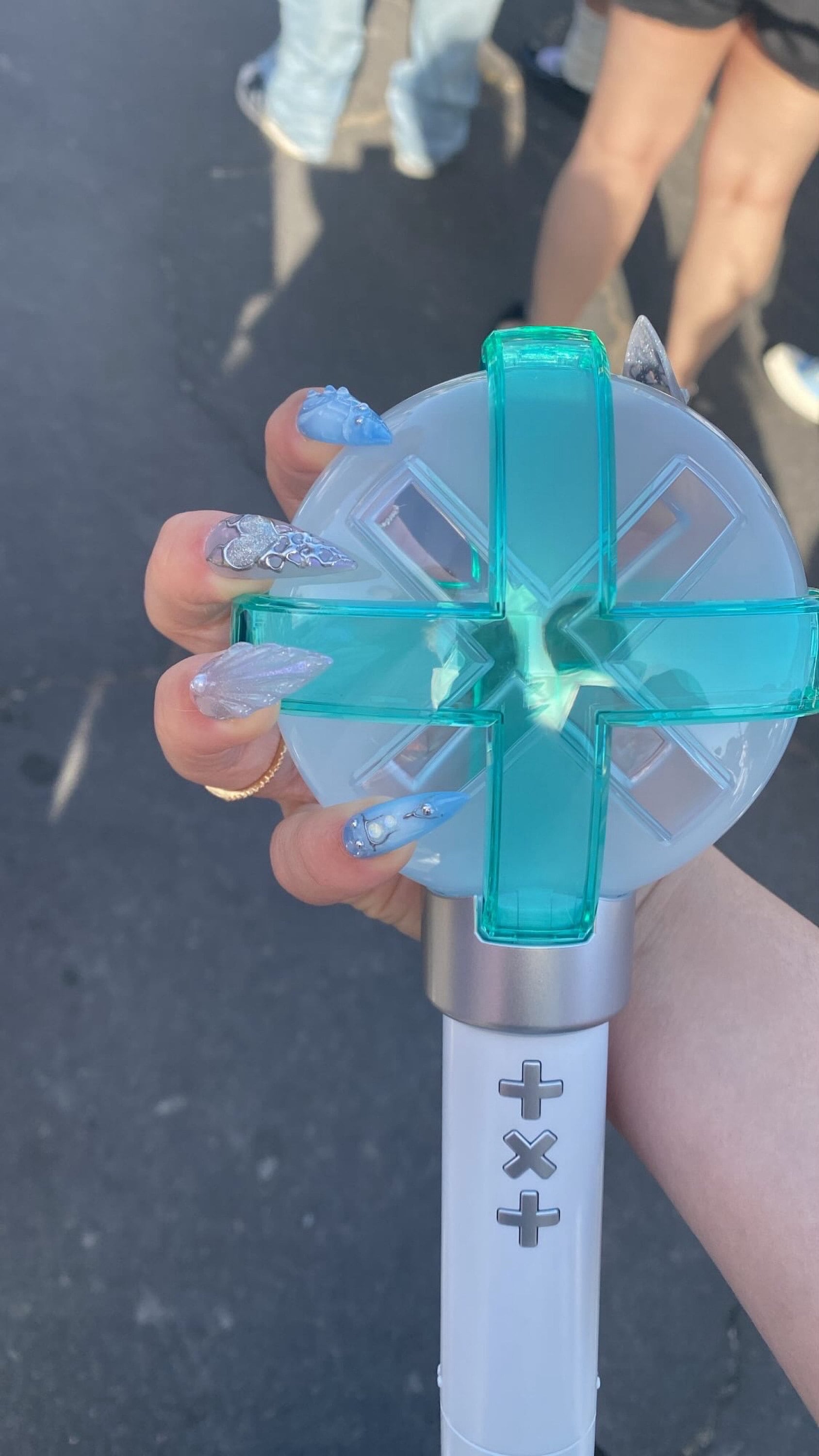 Free Style Blue Mermaid Almond Press On Nails, Handpainted Fake/False Nails, Prom/Event/Birthday Nails, Goth/Gothic/Y2K/Aura Nai