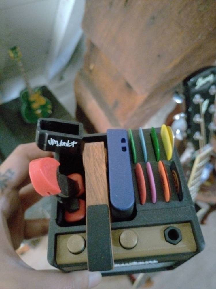 Customizable AMP • Pen Plectrum Pick Holder • Desk Organizer • Musician Guitar Player • Drummer Gift Present
