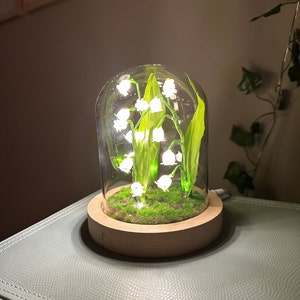 Sofyee Original Lily of The Valley Lamp/Beautiful Blessing/Original Night  Light/Natural Beauty/Fairy Lamp/Original Handmade Lamp (Finished Battery)