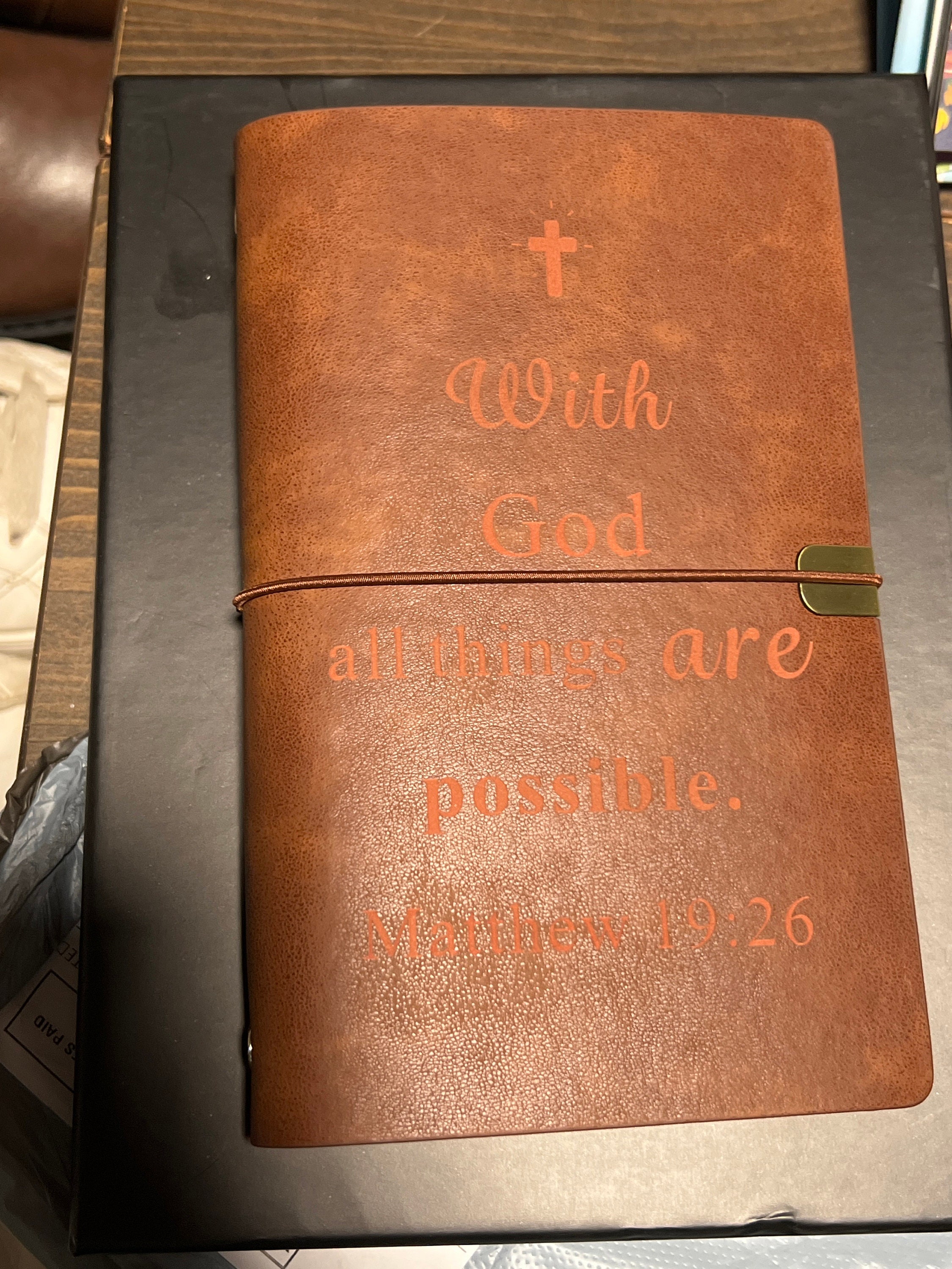 Personalized Prayer Journal, Christian Gift For Him, Wrap Leather Journal, Custom Made Religious Journal, Leather Prayer Notebook, Notebook