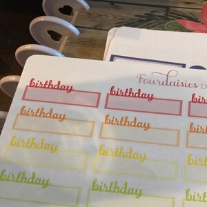 44 Birthday Planner Stickers for Erin Condren Life Planner, Plum Paper ...