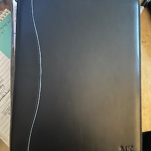 PERSONALIZED Leather Padfolio Monogrammed Distressed Leather Portfolio Cover Custom Corporate Gift Monogram Initials For Him/Her  | Marshall