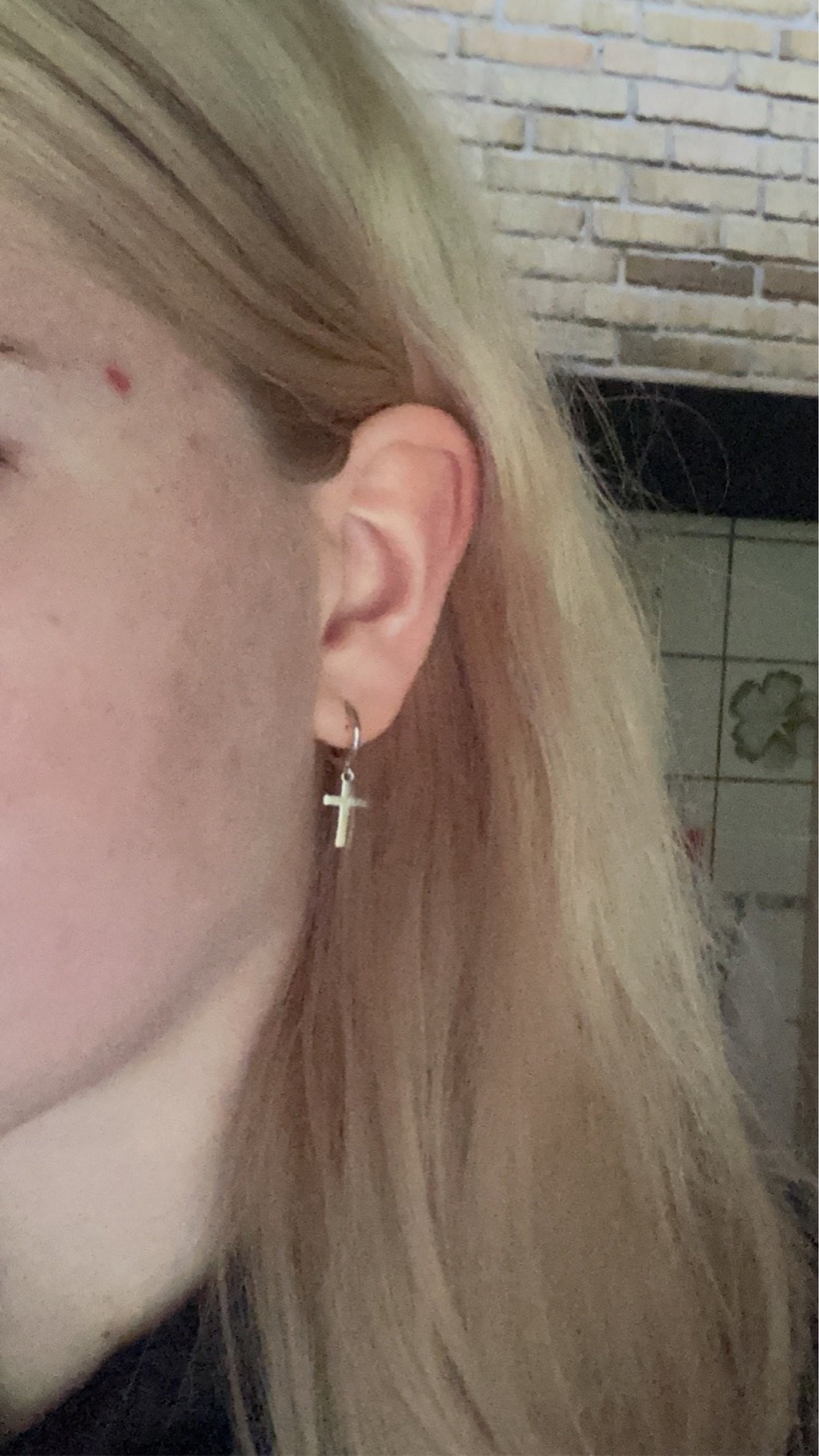 Dainty & Minimalist Cross Shaped Charm Huggie Hoop Earrings