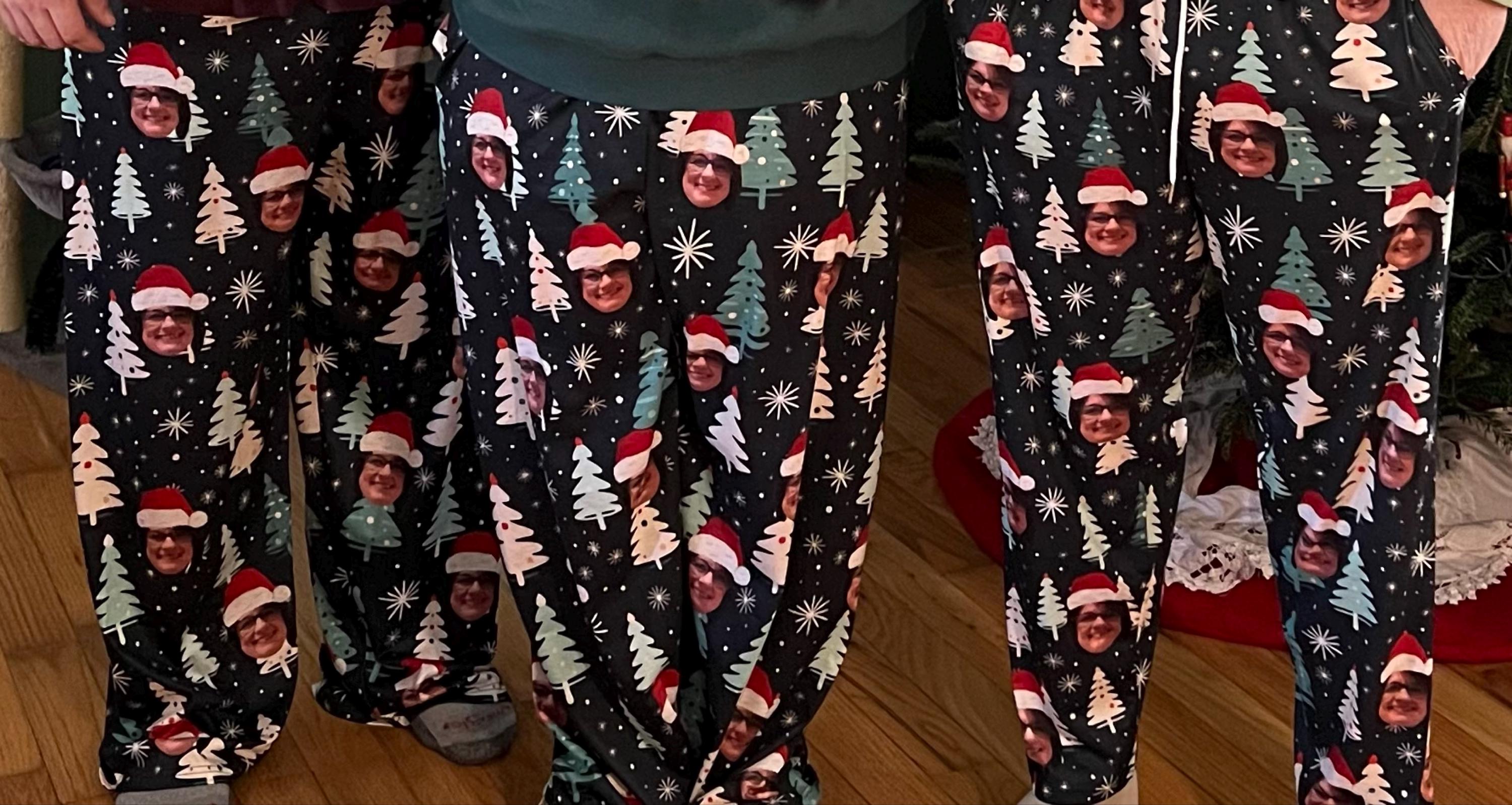 Christmas Pajama Pants with Faces, Faces on Pajamas, Face Pajama Pants, Personalized Pajamas with Face, Custom Face Pajamas, Gift for Family