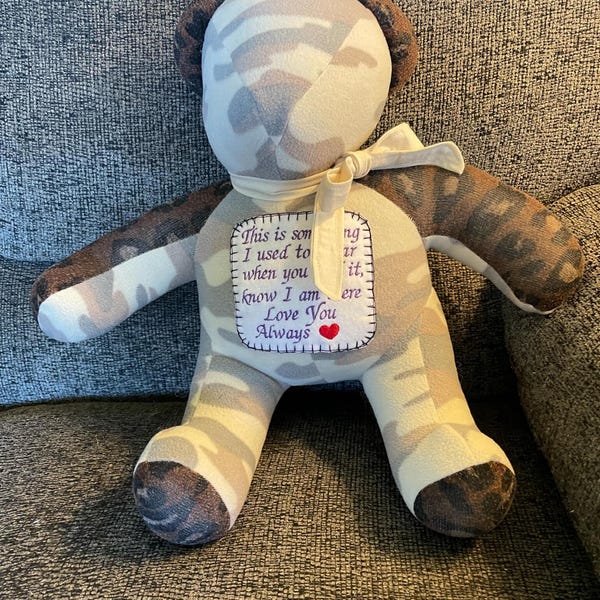 Personalised Memory Patch Cushion Bear - Etsy