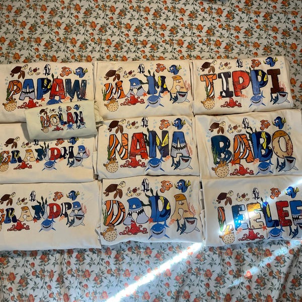 Nemo Mom Dad PNG File, Nemo Mom Dad Matching Digital Download File - Etsy