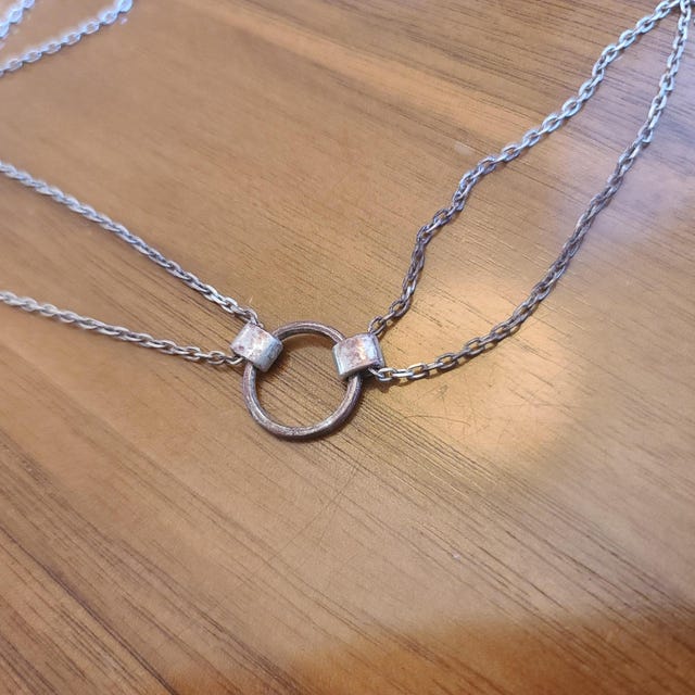 Silver Slave Collar Chain With O Ring Necklace - Etsy Silver Slave Collar Chain With O Ring Necklace - Etsy