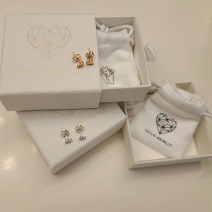 ☆人気☆【TATIANA】☆Ameli Heart Checkboard Earrin.g☆ Classic Heart Earrings • Heart Stud Earrings • Perfect