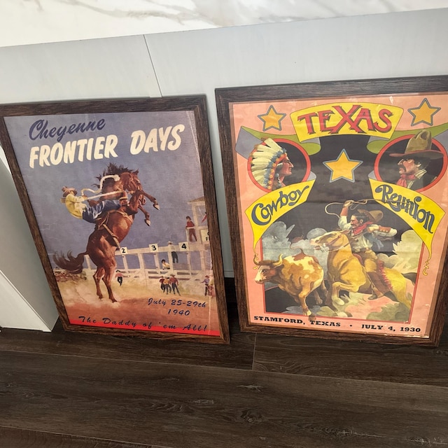Cowboy Print - Cheyenne Rodeo 1940 - the Daddy of Em All - 18x24